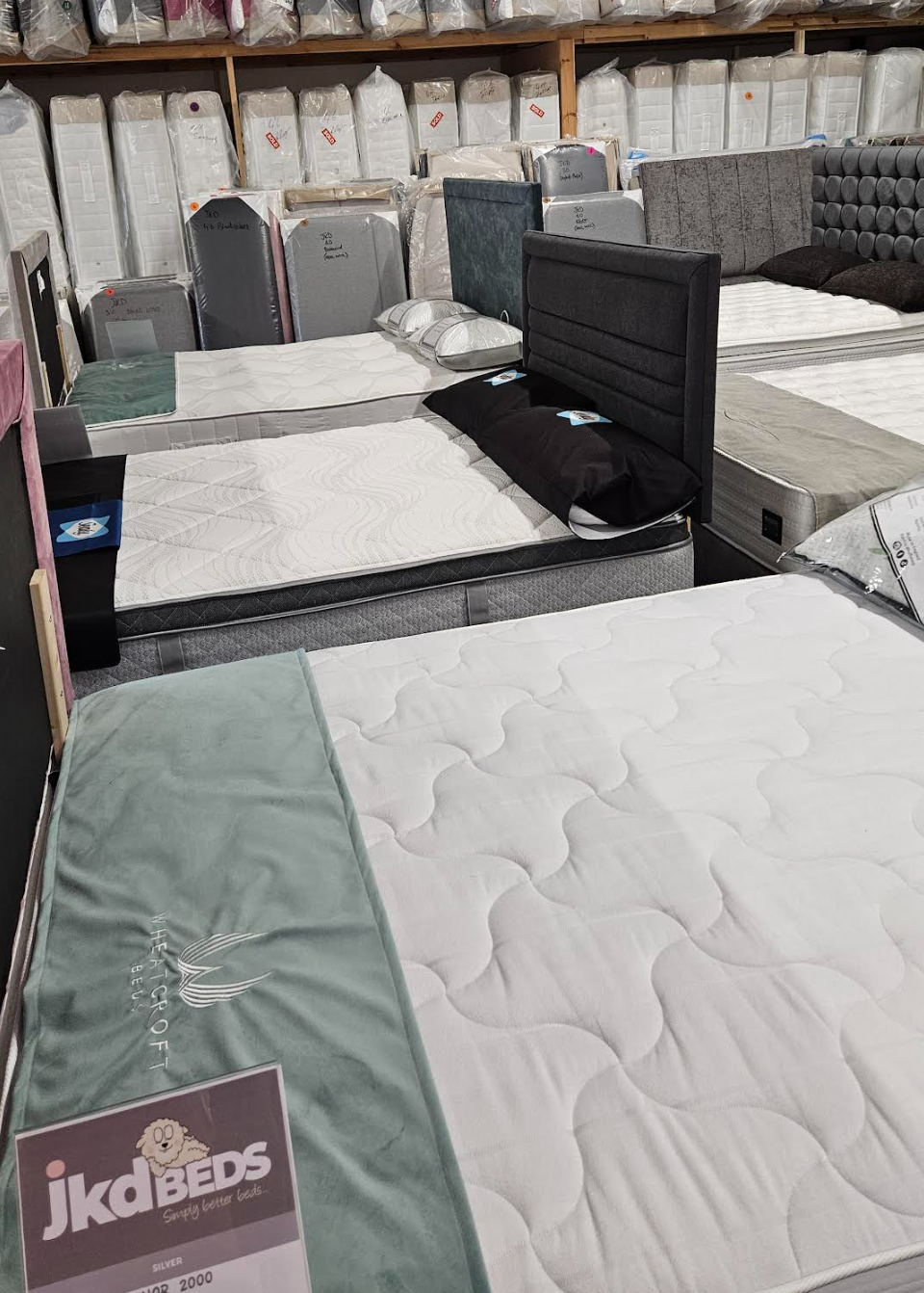 Various Double Mattresses in Ayr JKD Beds Showroom