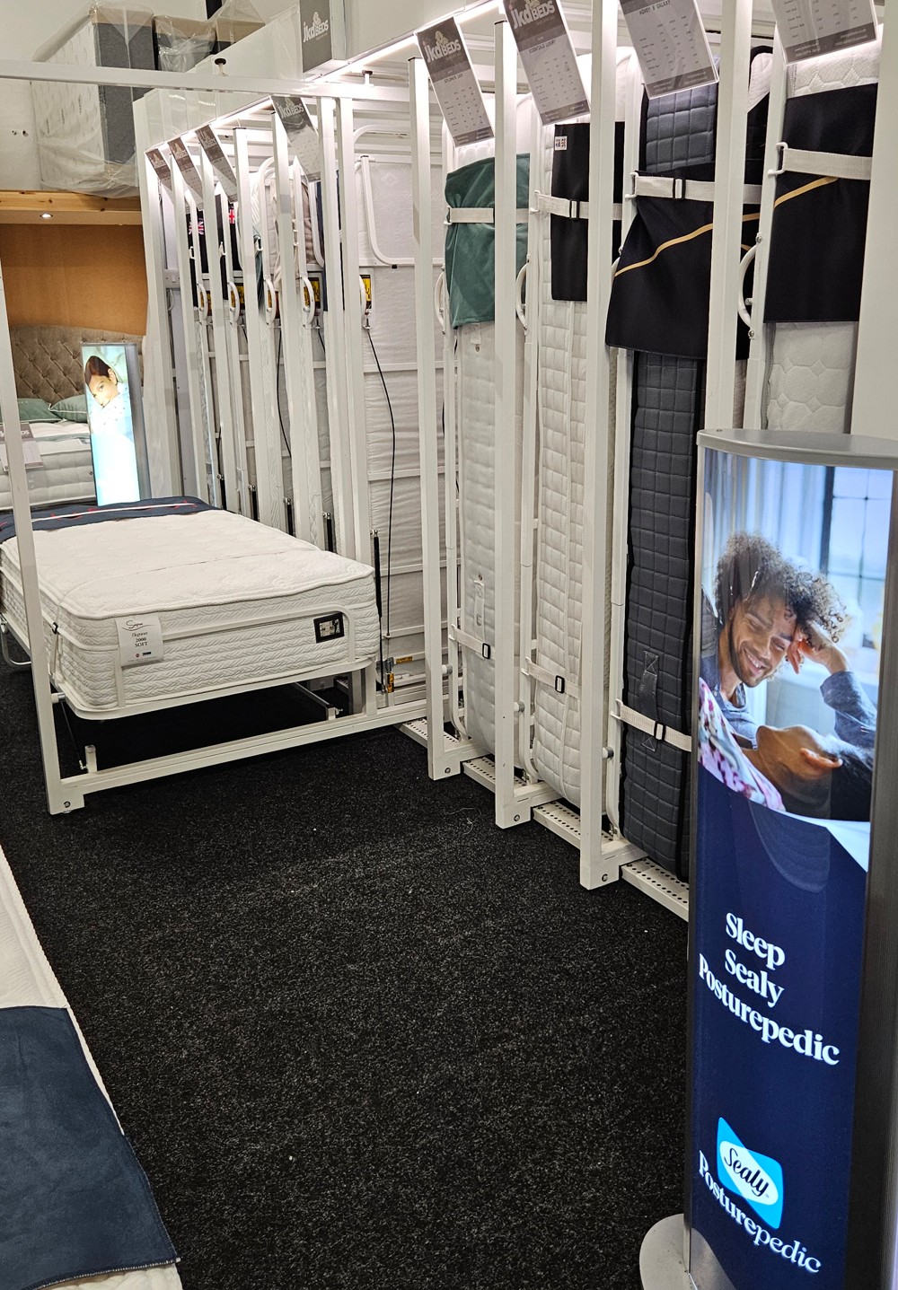 Sample fabrics at JKD Beds